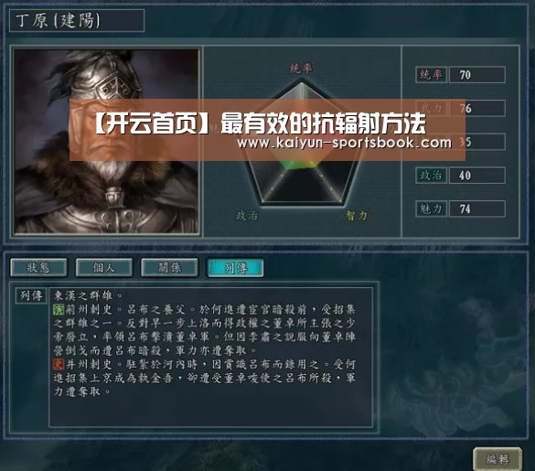 【开云首页】最有效的抗辐射方法(图2) 开云竞猜